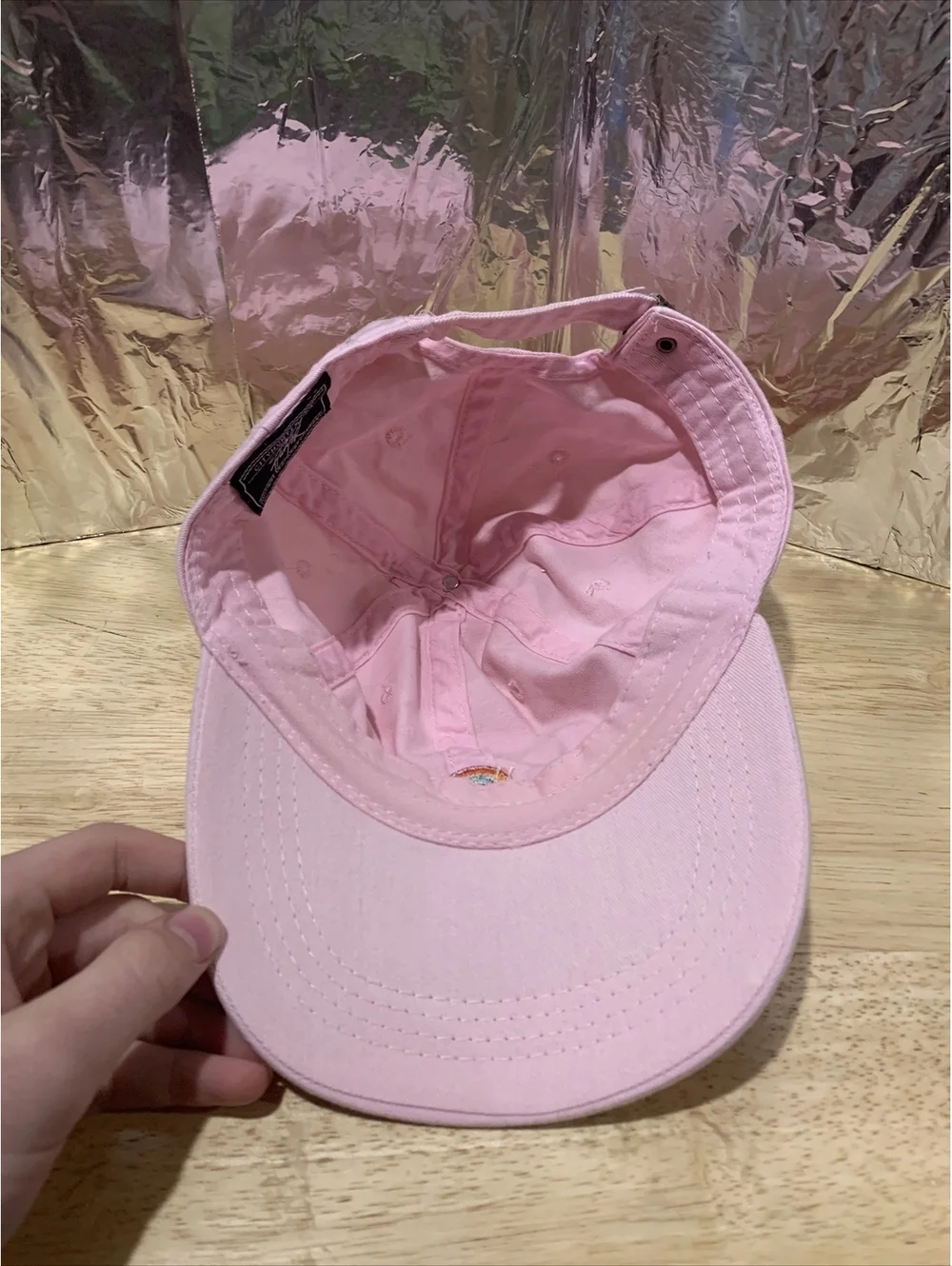 God’s Promise 🌈 Rainbow Arch Of Colors Refraction Dispersion Pink Baseball Cap